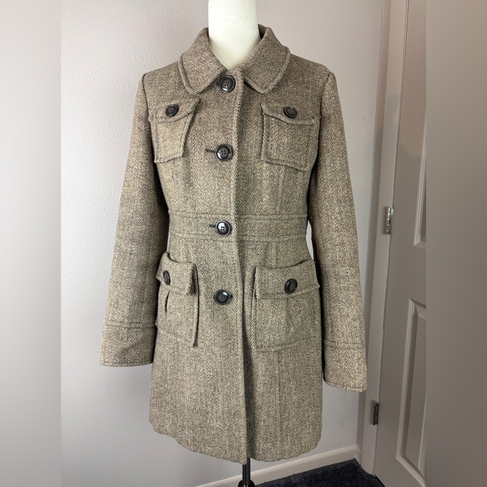 Anthropologie Tulle peacoat size Large